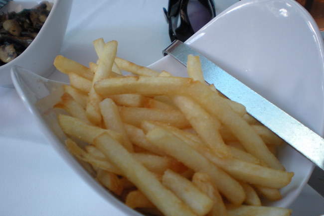 A side dish of French fries at Number 8, Crown.